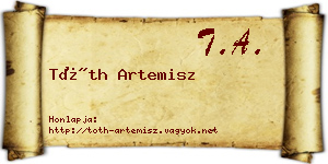Tóth Artemisz névjegykártya